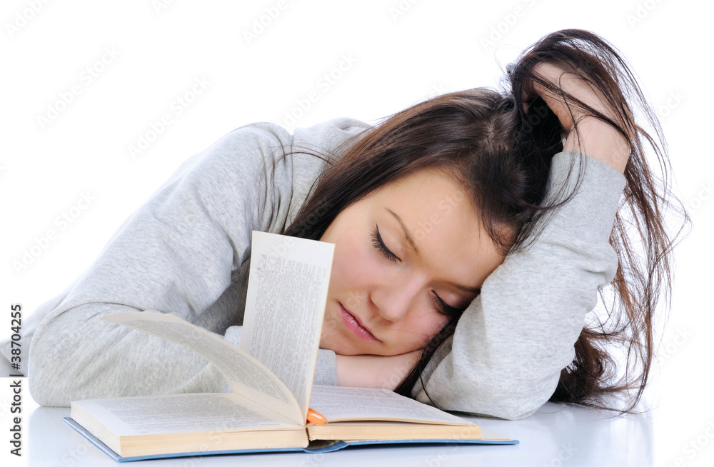 Student fell asleep during studying Student fell asleep during studying
