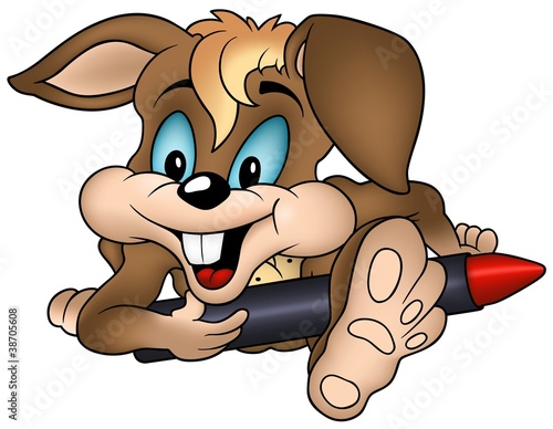 Rabbit and Wax Crayon