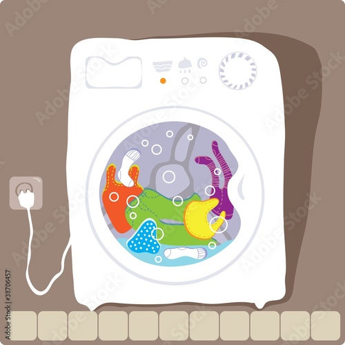 washing machine that washes clothes color