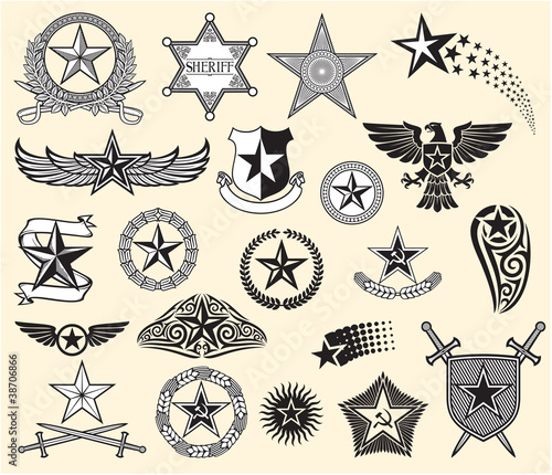 set of vector stars