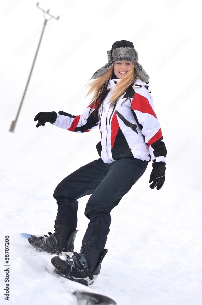 Naklejka premium snowboarder