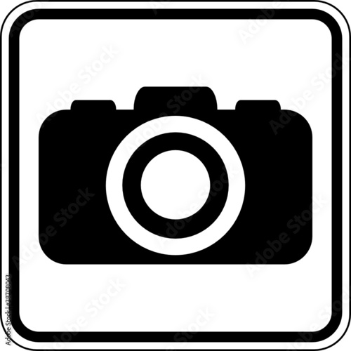 Fotografieren - Kamera - Schild Zeichen Symbol