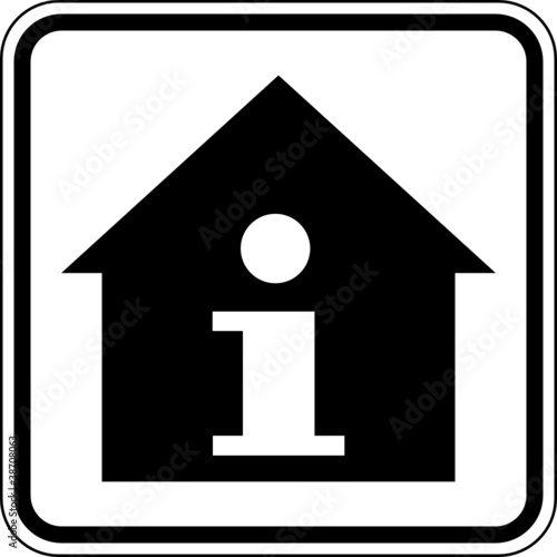 Information Haus Auskunft Schild Zeichen Symbol
