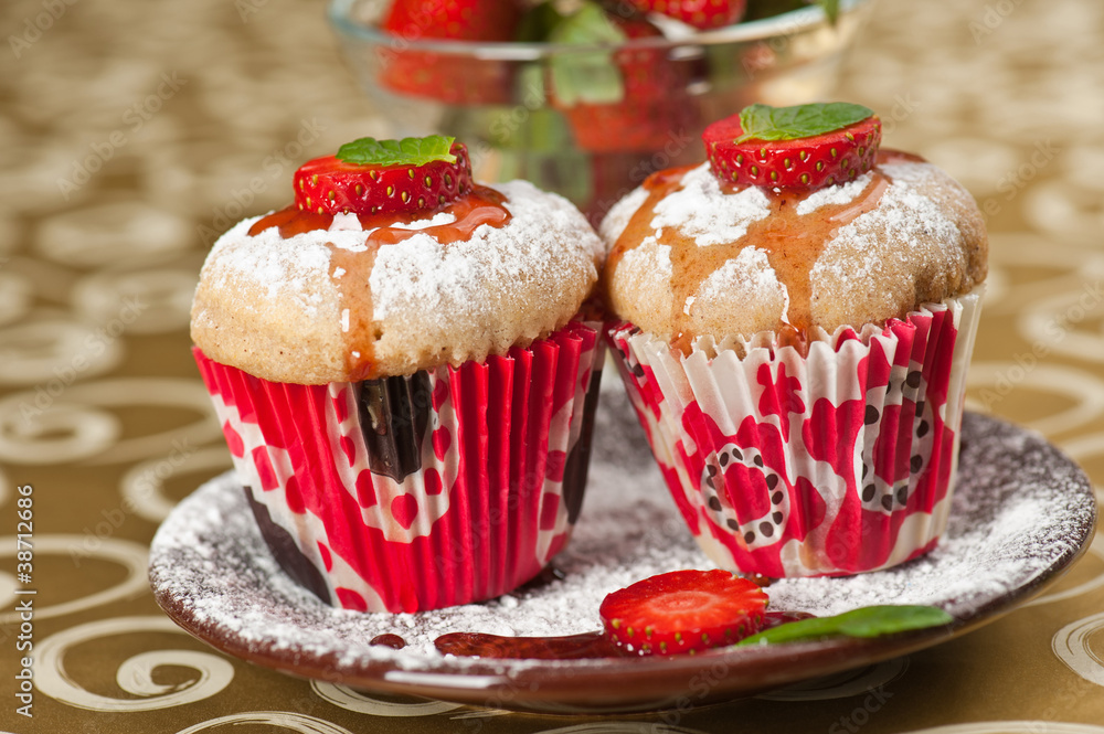 Strawberry muffins Strawberry muffins