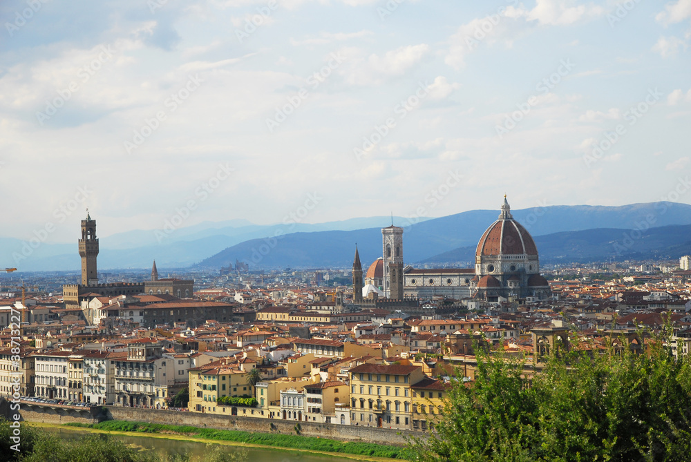 Florence, view from Michelangelo square.