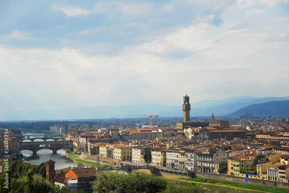 Florence, aerial view from Michelangelo square