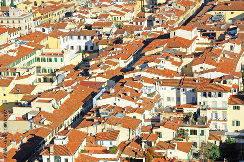 Florence houses aerial view