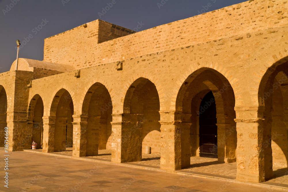 Interior of Great Mosque in Mahdia, Tunisia