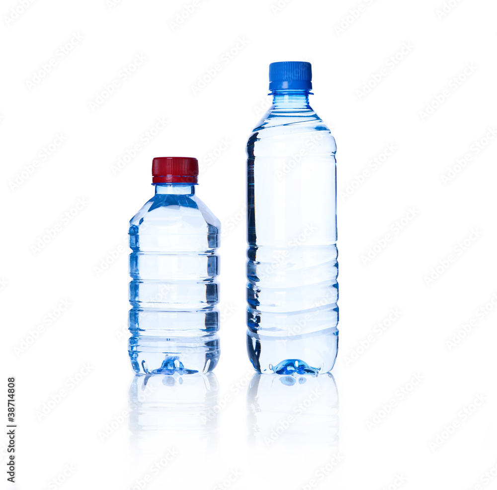 Fototapeta premium two Bottled water over a white background