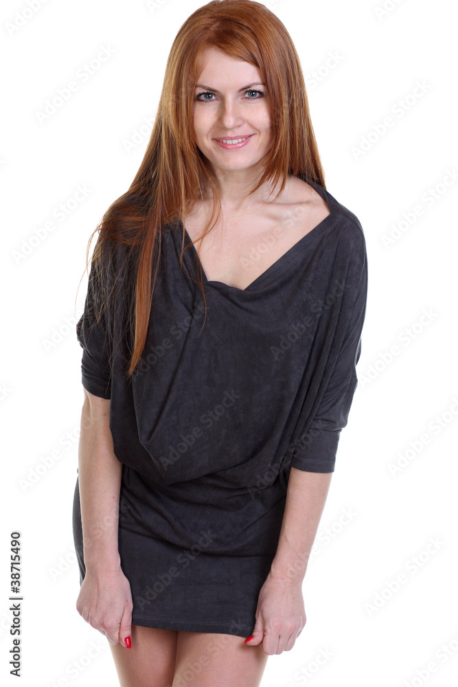 beautiful redhead woman in a dress beautiful redhead woman in a dress