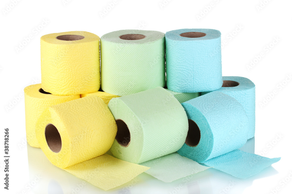 rolls of toilet paper isolated on white rolls of toilet paper isolated on white