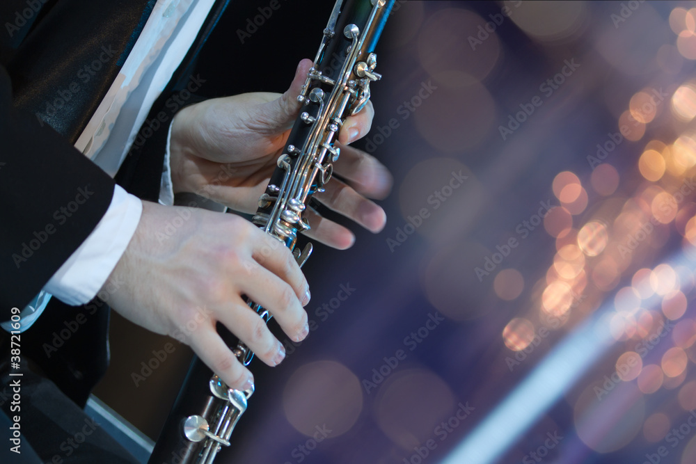 Fototapeta premium Playing the clarinet