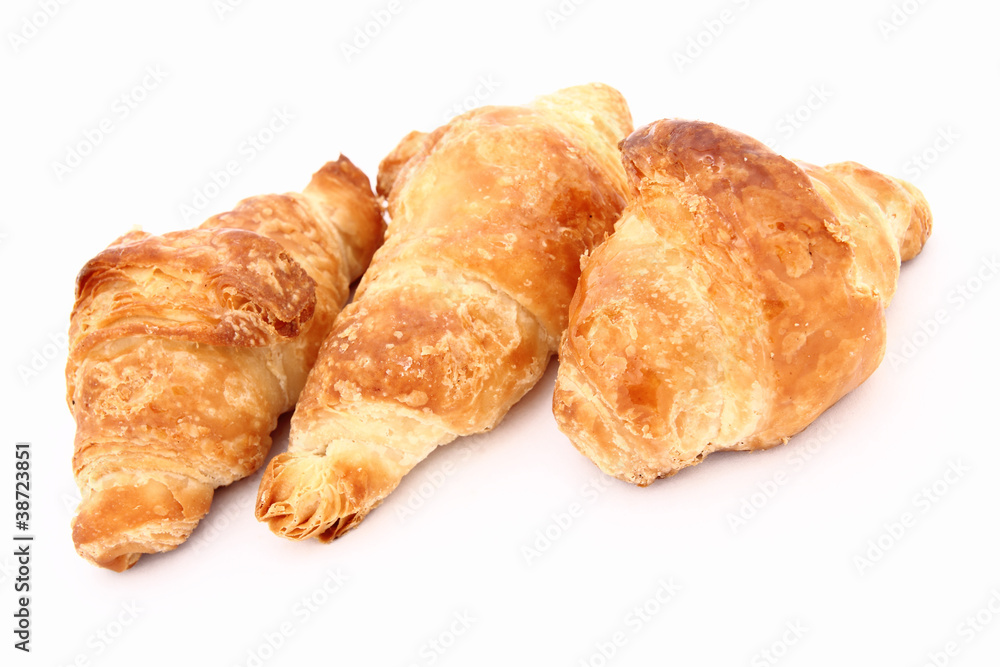 Croissants in a white background Croissants in a white background