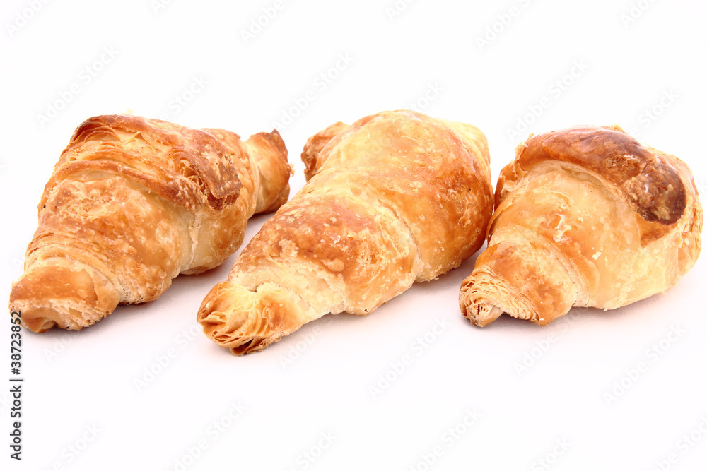 Croissants in a white background Croissants in a white background