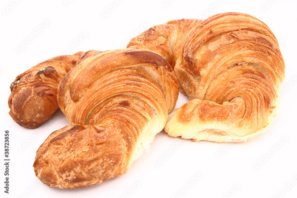 Croissants in a white background Croissants in a white background