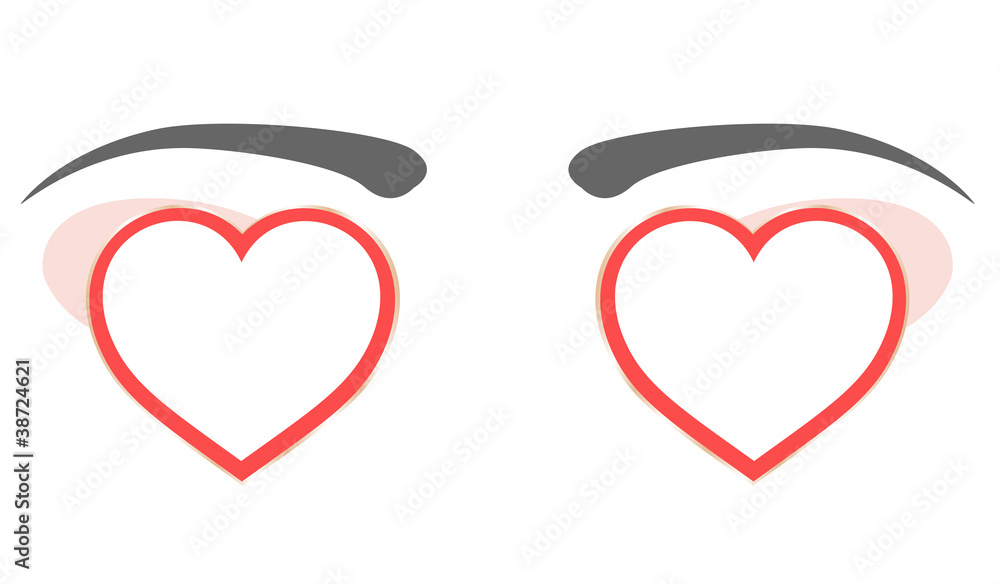 heart eye design with empty space