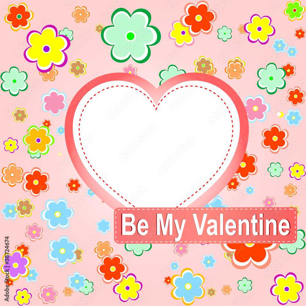 be my valentine scrapbook flower background