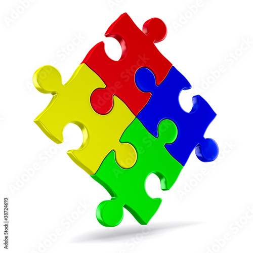 Puzzle on white background....