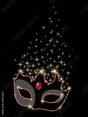 Maschera Carnevale Rubino-Ruby Carnival Mask-Vector