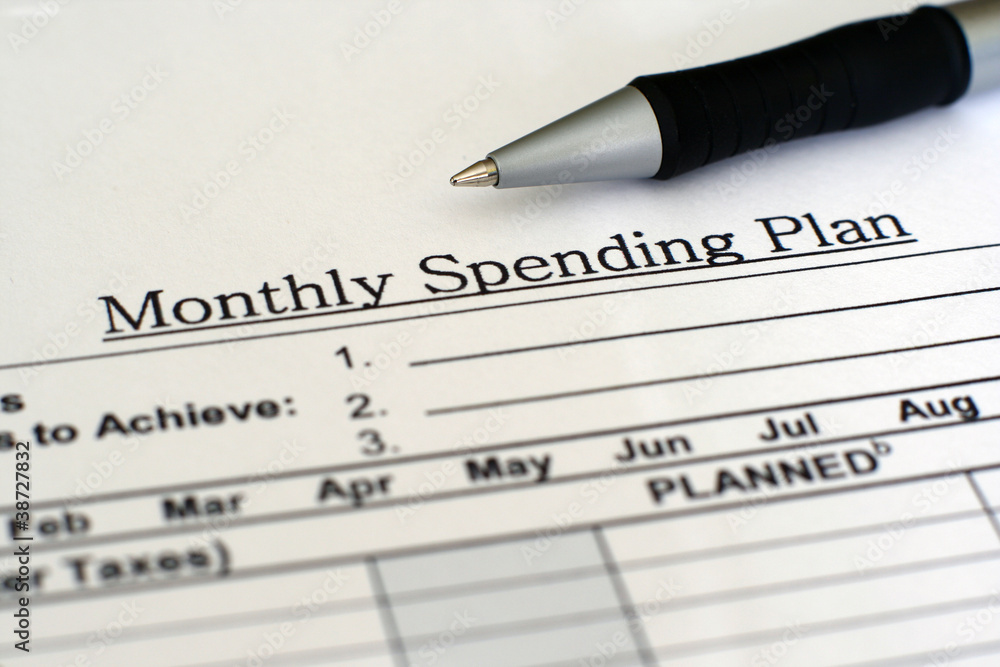 Monthly spending plan Monthly spending plan