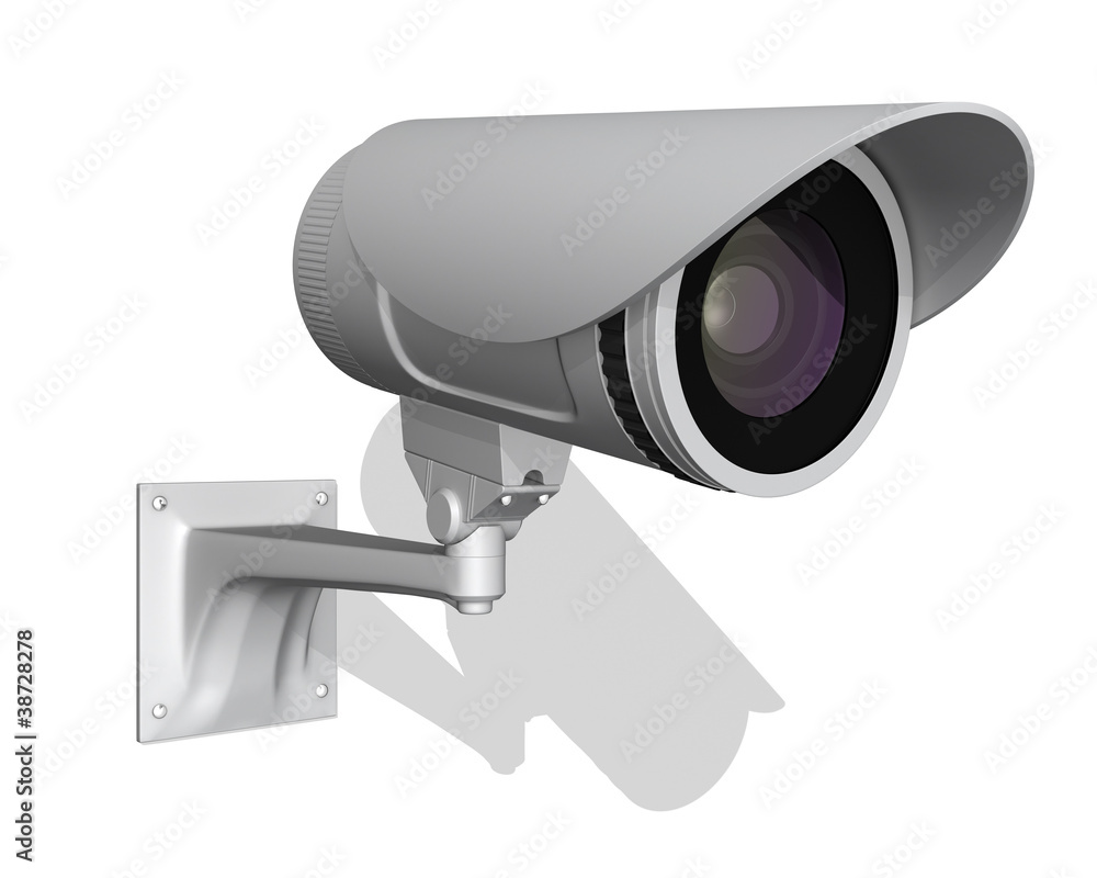 surveillance camera isolated on white background surveillance camera isolated on white background