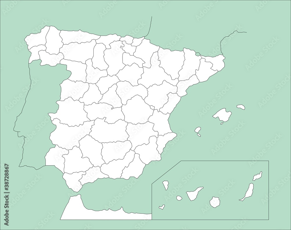 Obraz premium Mapa de España_4