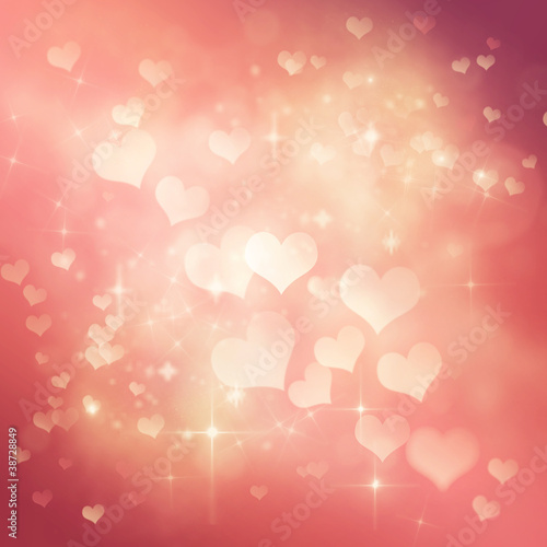 Valentines day festive bokeh background
