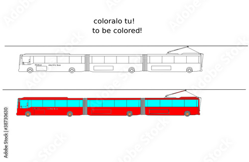 Three trailers trolleybus for kids / Filobus 3 rimorchi