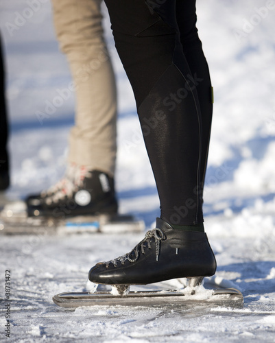 outside skating in the winter