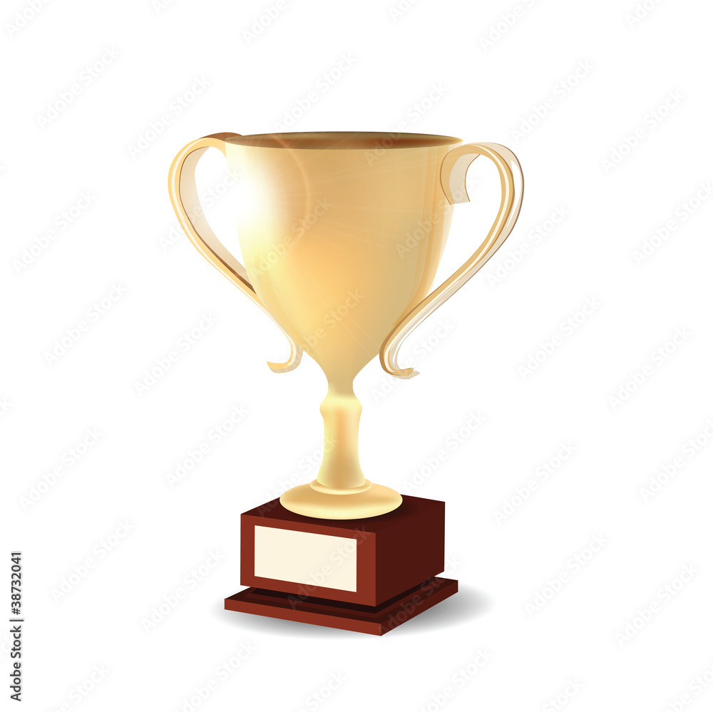 Golden Trophy Isolated on White Golden Trophy Isolated on White