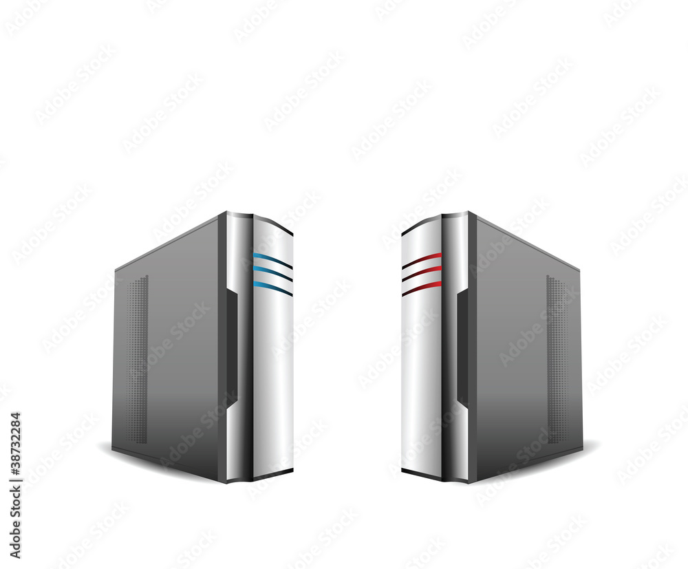 Computer Servers Isolated on White Computer Servers Isolated on White
