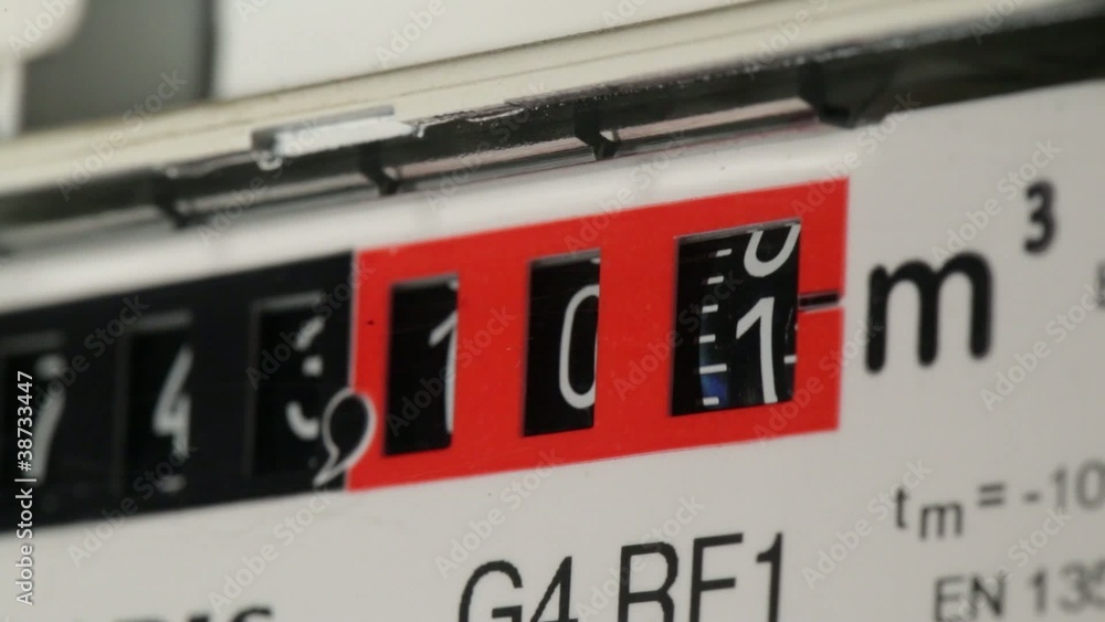 gasmeter counting up - double speed - expensive gasmeter counting up - double speed - expensive