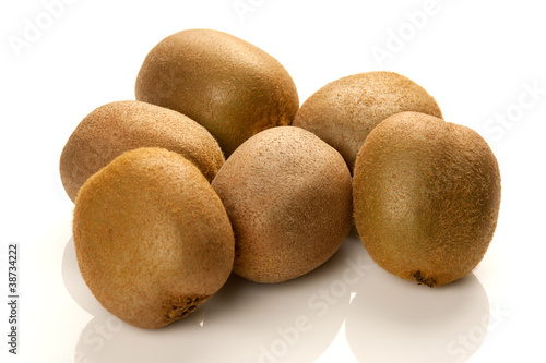 Kiwi fruit isolated on white background