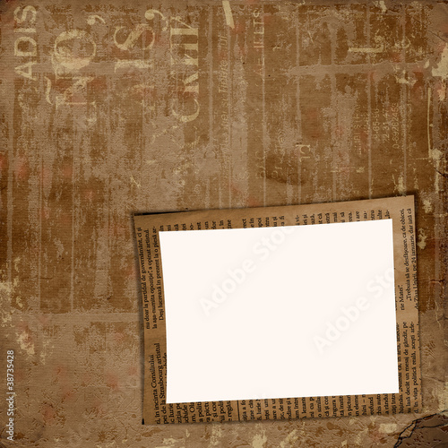 Wallpaper Mural Grunge cover for album or portfolio on the newspaper background Torontodigital.ca