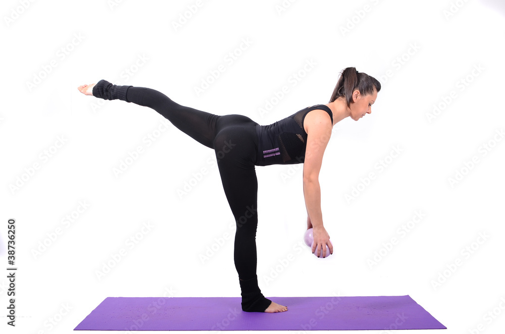 Beautiful girl doing pilates Beautiful girl doing pilates