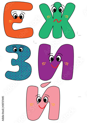 Letters Cyrillic Bulgarian alphabet
