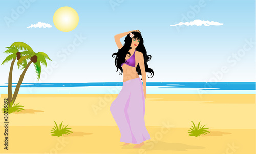 girl on the beach