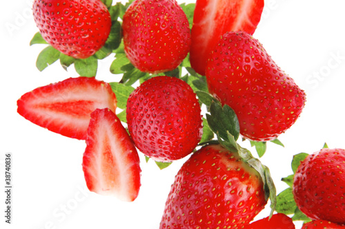 strawberry on white