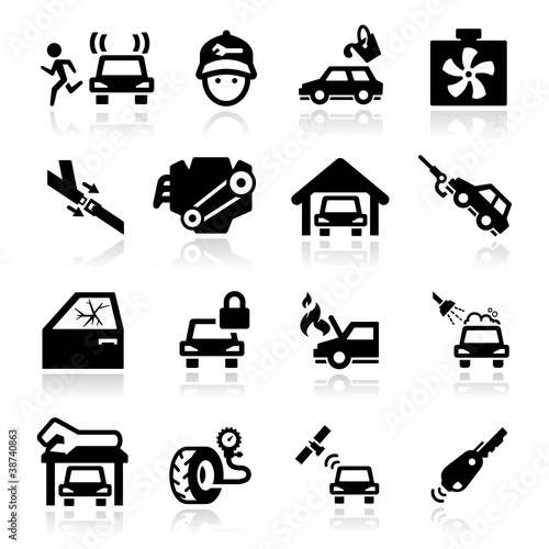 auto repair  Icons set -  Elegant series
