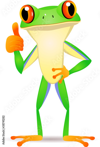Fuy frog cartoon