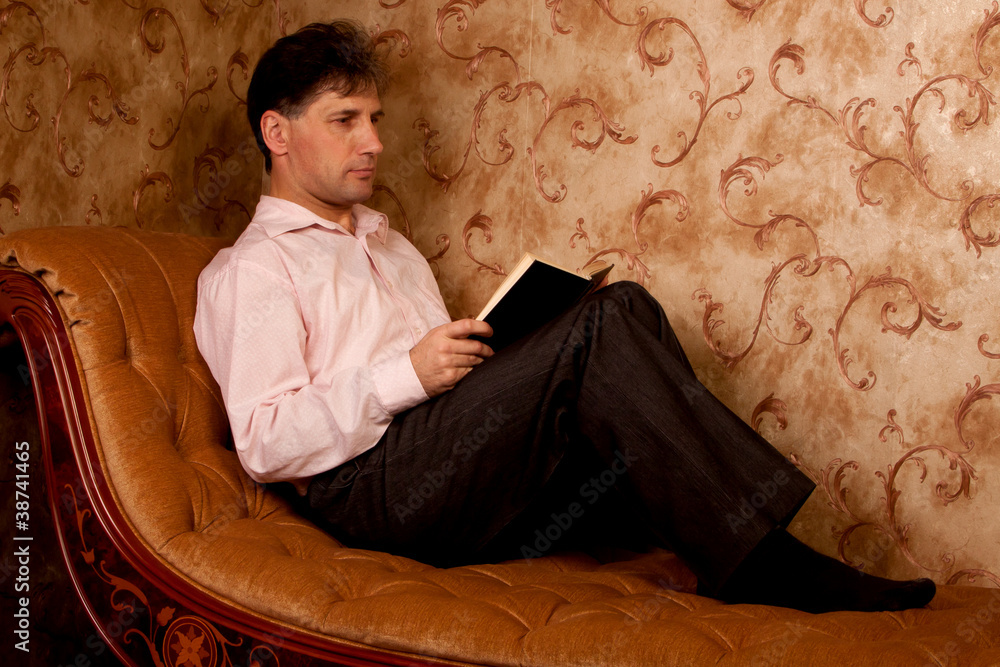 Fototapeta premium A man with a book