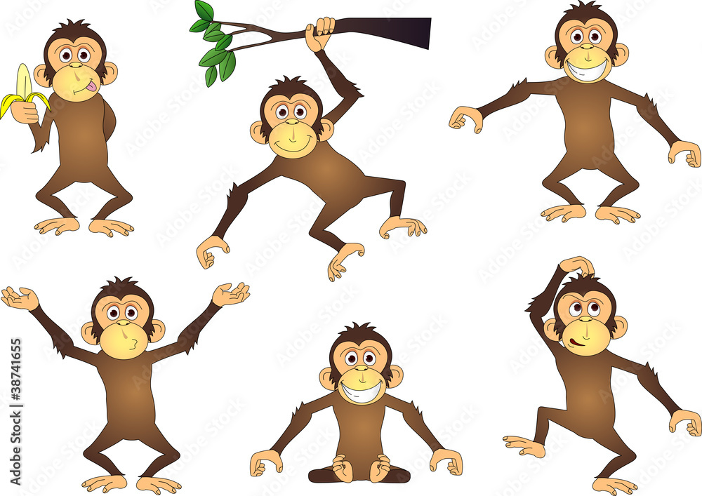 Naklejka premium funny chimpanzee