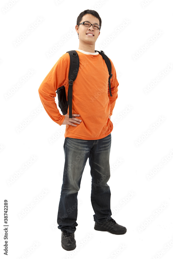 Full length portrait of Asian student Full length portrait of Asian student