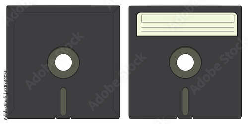 Vector Floppy Disk (Both Sides)
