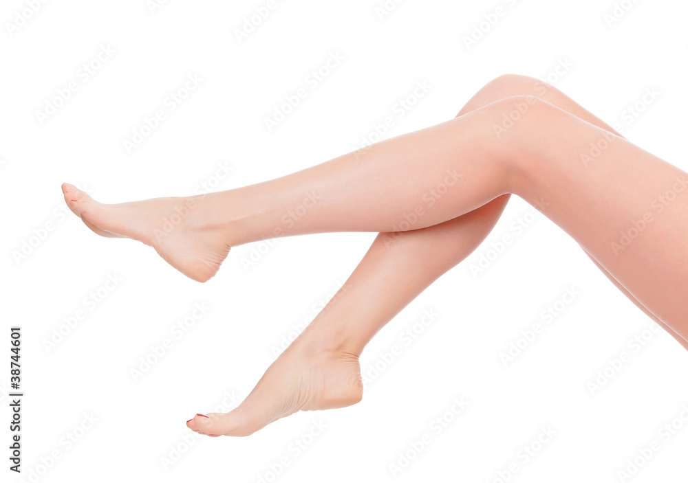 Perfect female legs, isolated on white background Perfect female legs, isolated on white background