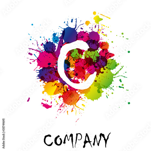 Splash Logo letter C # Vector