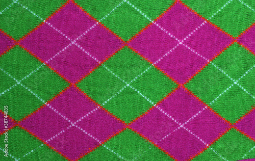 lilac and green argyle pattern fabric