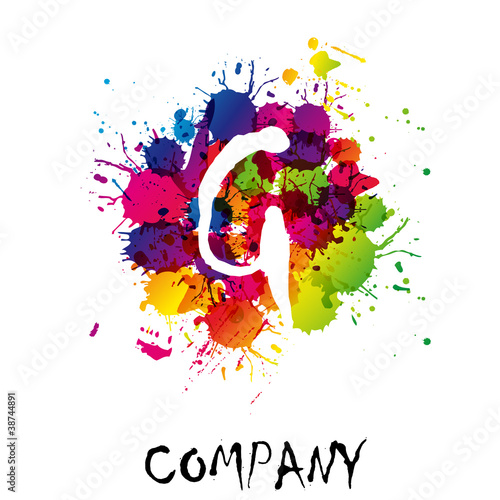 Splash Logo letter G # Vector