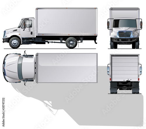 Vector delivery / cargo truck