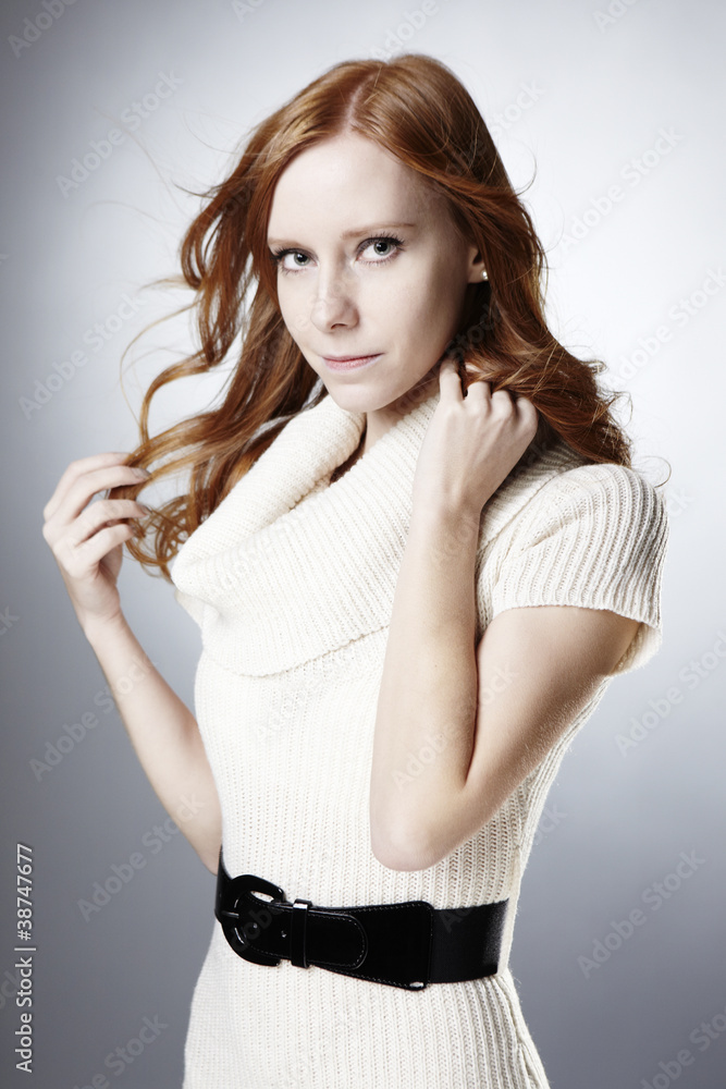 Nice woman in pullover Nice woman in pullover